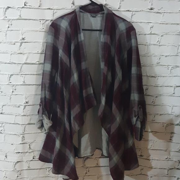 Plaid Asymmetrical Top 2XL - Picture 1 of 4